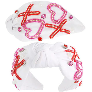 XOXO Valentine's Day Knot Embellished Headband - Bray and Em Boutique