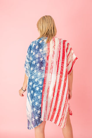 Yankee Doodle Darling Kimono - Bray and Em Boutique