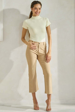YELETE - ARRAY: Straight Leg Crop Pants - Bray and Em Boutique