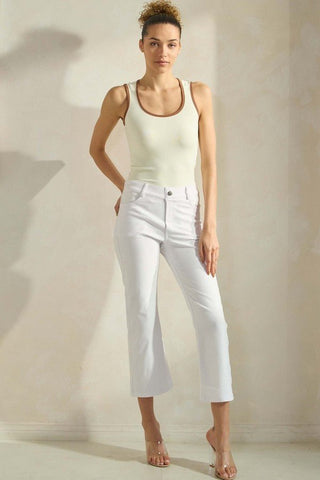 YELETE - ARRAY: Straight Leg Crop Pants - Bray and Em Boutique