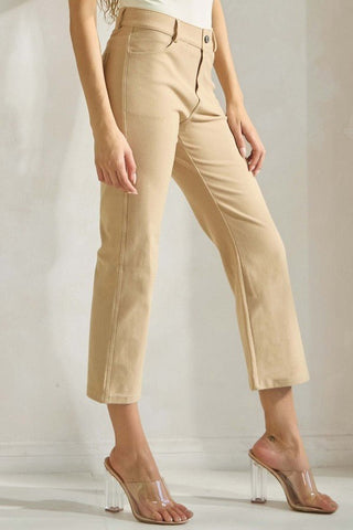 YELETE - ARRAY: Straight Leg Crop Pants - Bray and Em Boutique