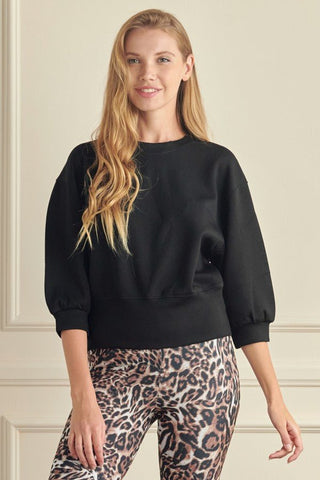 YELETE - ARRAY: Ultra - comfy Crop Sweatshirt - Bray and Em Boutique