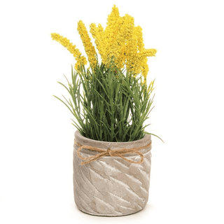 Yellow Flower Arrangement In Cement Pot - Bray and Em Boutique