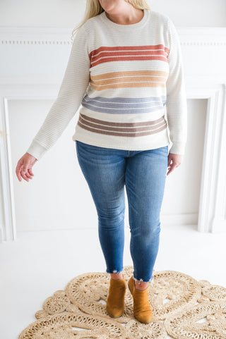 Your Day Off Striped Sweater - Bray and Em Boutique