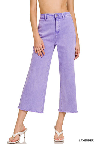 You're Cute HW Frayed Wide Leg Jeans - Bray and Em Boutique