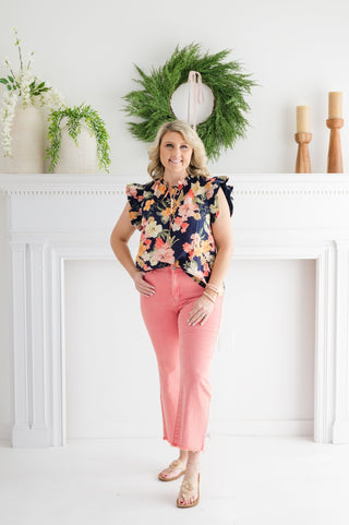 You're Cute HW Frayed Wide Leg Jeans - Bray and Em Boutique