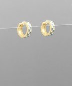 You're Queen Checker Huggie Hoops - Bray and Em Boutique