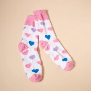 Heart Pattern Fuzzy Socks