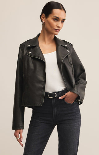 Z Supply Alchemy Moto Faux Leather Jacket - Bray and Em Boutique