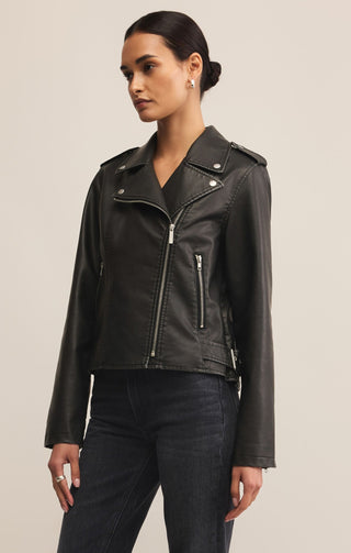 Z Supply Alchemy Moto Faux Leather Jacket - Bray and Em Boutique
