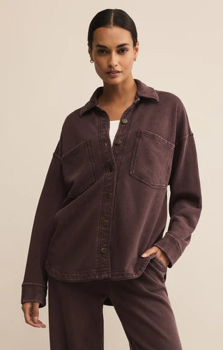 Z Supply All Day Knit Cotton Terry Shacket - Bray and Em Boutique