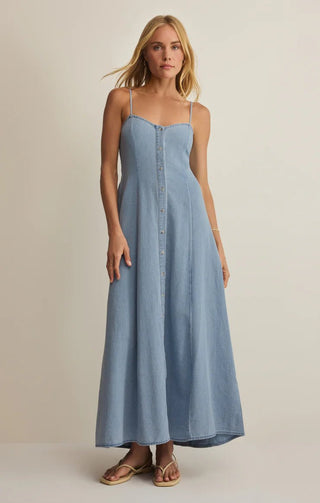 Z SUPPLY Angel Eyes Chambray Midi Dress - Bray and Em Boutique