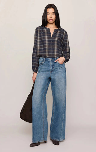 Z SUPPLY: Autumn Plaid Henley Blouse - Bray and Em Boutique