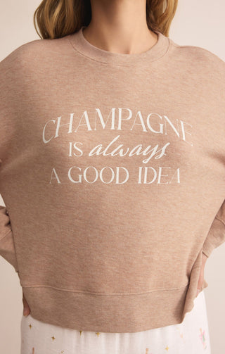 Z Supply Champagne Good Idea Sweatshirt - Bray and Em Boutique