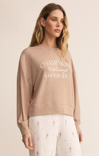Z Supply Champagne Good Idea Sweatshirt - Bray and Em Boutique
