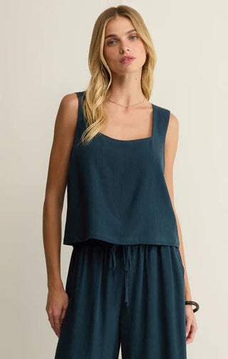 Z SUPPLY Charli Cropped Linen Tank - Bray and Em Boutique