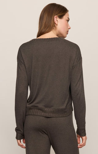 Z - SUPPLY: Cocoa Comfort V-Neck Sweater - Bray and Em Boutique