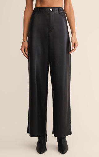 Z - SUPPLY Marli Wide Leg Leather Pants - Bray and Em Boutique