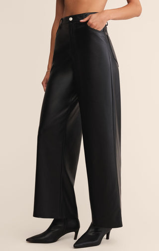Z - SUPPLY Marli Wide Leg Leather Pants - Bray and Em Boutique