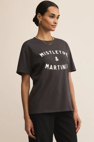 Z - Supply Mistletoe & Martini's Boyfriend T-Shirt - Bray and Em Boutique