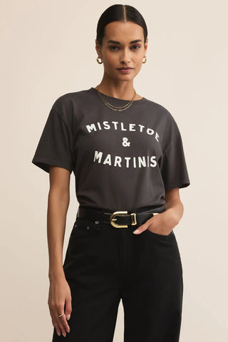 Z - Supply Mistletoe & Martini's Boyfriend T-Shirt - Bray and Em Boutique