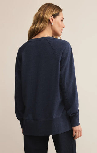 Z - Supply Modern V - Neck Weekender Sweatshirt - Bray and Em Boutique