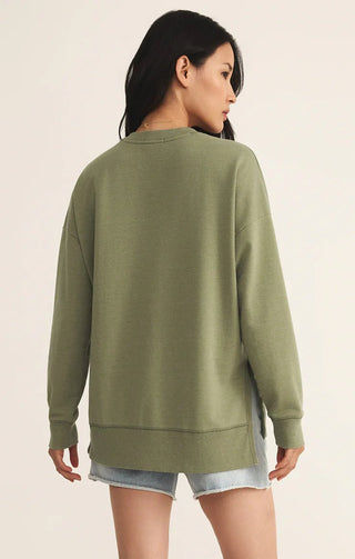 Z - Supply Modern V - Neck Weekender Sweatshirt - Bray and Em Boutique