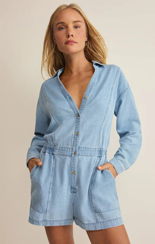 Z SUPPLY Sully Chambray Romper - Bray and Em Boutique
