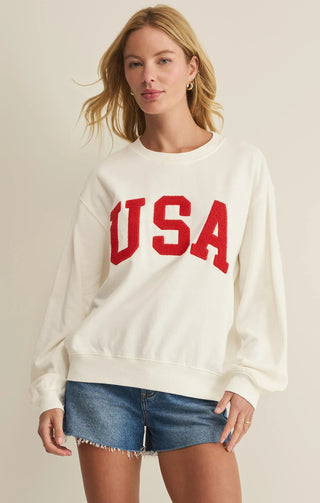 Z SUPPLY USA Boyfriend Sweatshirt - Bray and Em Boutique