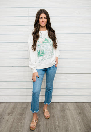 Z Supply Wish You Were Here Sweatshirt - Bray and Em Boutique