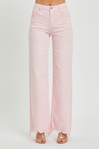 Risen HR Wide Leg Color Jeans