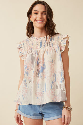 Boost The Mood Off Ruffle Tank