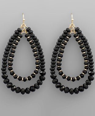 2 - Layer Teardrop Bead Earrings - Bray and Em Boutique