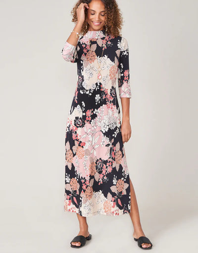 Naomi Mockneck Dress Linden Romantic Floral