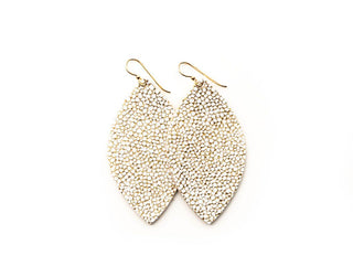 Print Leather Earrings - Small