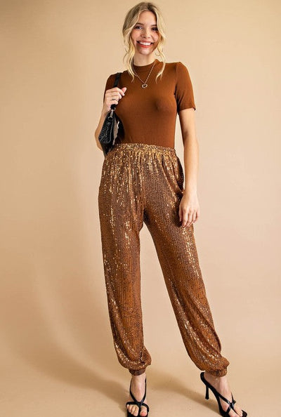 Call It A Night Sequin Joggers