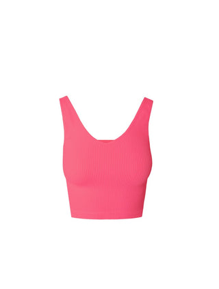 V Neck Ribbed Crop Top