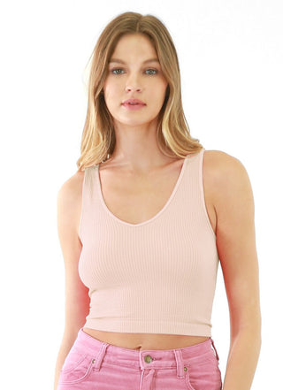 Reversible Ribbed Crop Top