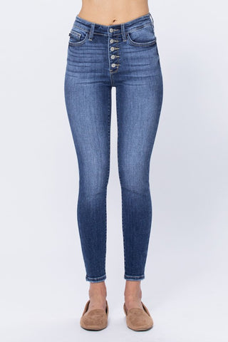 Judy Blue Hi-Rise Button Fly Skinny Jean