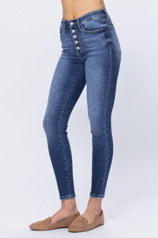 Judy Blue Hi-Rise Button Fly Skinny Jean
