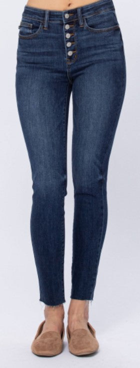 Judy Blue Hi-Rise Button Fly Skinny Jean
