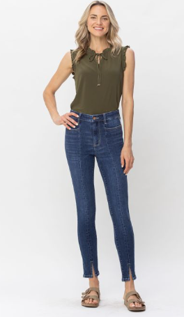 Judy Blue HW Front Seam & Slit Skinny