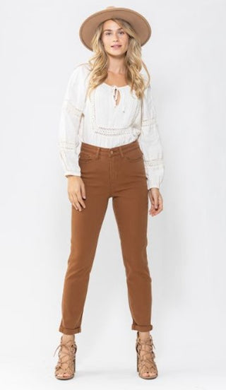 Judy Blue High Waist Brown Slim Fit