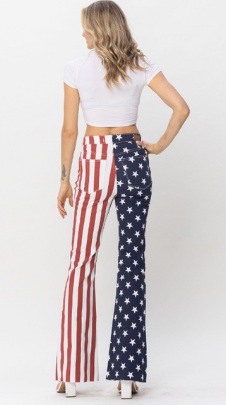 JB HW American Flag Print Flare