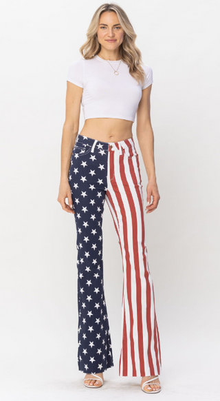 JB HW American Flag Print Flare