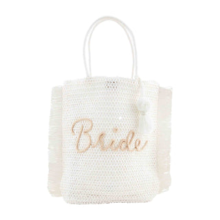 Bride Straw Tote Bag