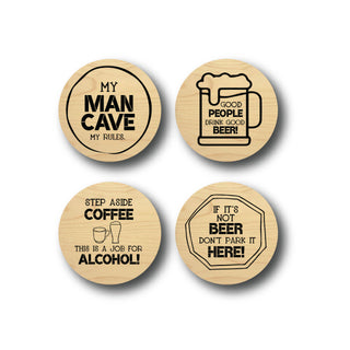 Man Cave Coaster Set