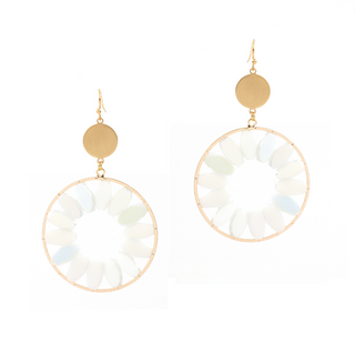 Stone Flower Earrings