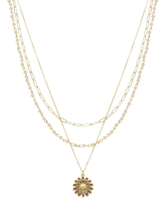 Double Layered Flower Necklace