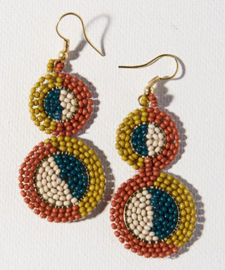 Kara Circle Beaded Earrings